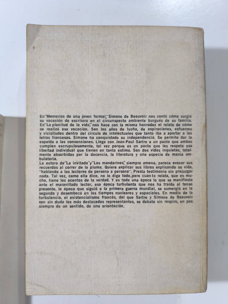 Simone de Beauvoir - Memorias de una joven formal - La plenitud de la vida